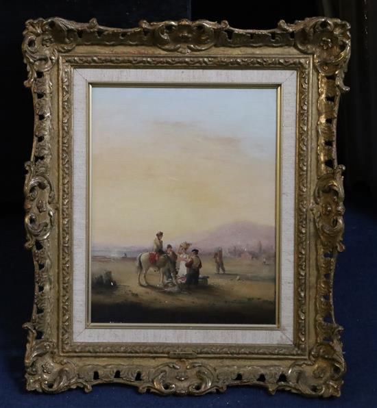 Nicholas Matthew Condy (1816-1851) Beach scene, near Belfast 9.5in. x 7.5in.